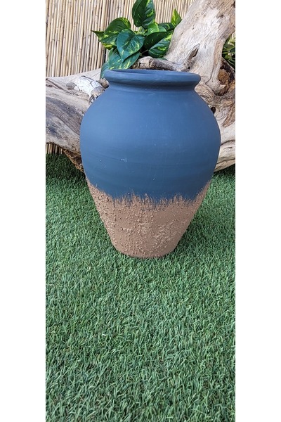 Ekodoğa Ev Bahçe Dekorasyon Vazo Toprak Saksı Çömlek Küp