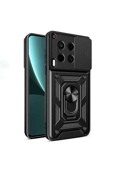 Fibaks جراب Tecno Camon 30 مزود بحلقة منزلقة لحماية الكاميرا وغطاء خزان مدرع
