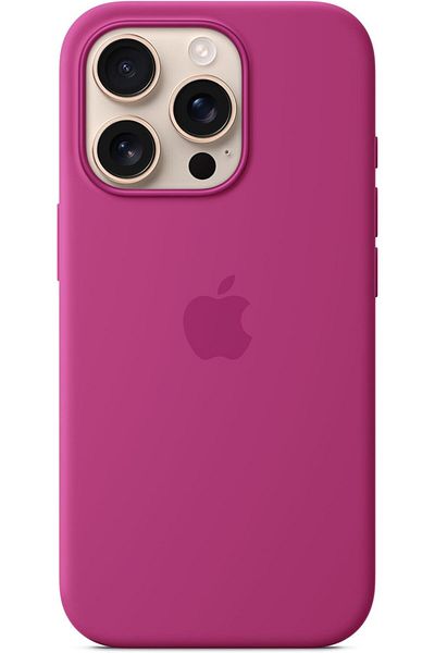 Apple iPhone 16 Pro Silicone Case with MagSafe - Fuchsia