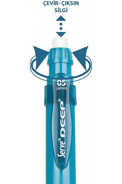 Serve Deep Natural Colors 0.5mm Mechanical Pencil - Ocean Blue