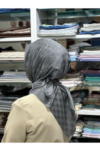 PİRAMİT Jacquard Checker Scarf