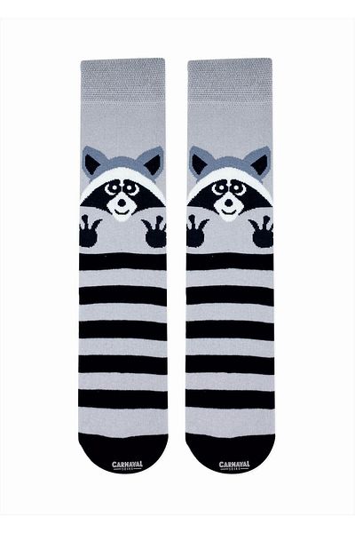 CARNAVAL SOCKS Πολύχρωμες κάλτσες με σχέδια ρακούν
