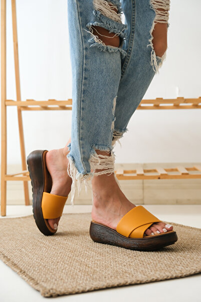 Taran Melisa Stylish and Comfortable Wedge Heel Thick Sole Daily Women's Slippers