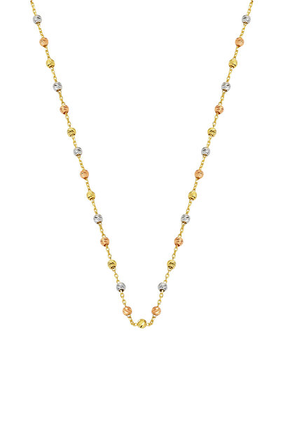 Bilezikci Top Altınlarla İşlenmiş Altın Zincir Kolye