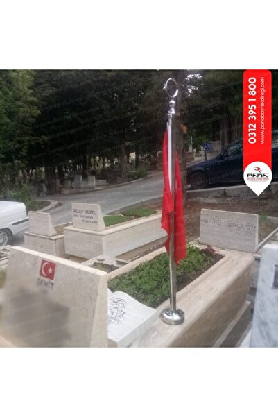 PANAPOLE Şehit Bayrak Direği Ayyıldız Dahil (115 cm Boy)