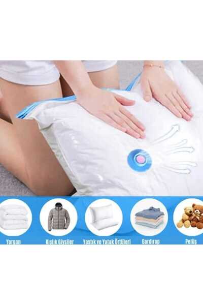 Vi Caro 1. Kalite 55*90cm Vakumlu Hurç Yorgan Hurcu Valiz Düzenleyici Gardırop Düzenleyici Vakumlu Poşet