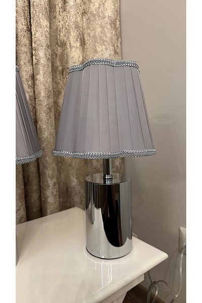 AbajurAksesuar Samara Silver Double Lampshade