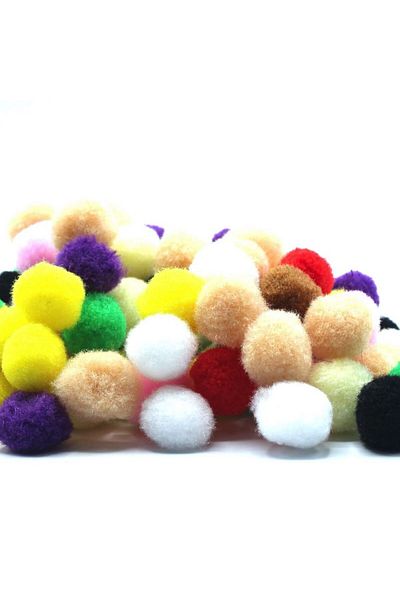 Turgut Brode 100 Pompoms - Mixed Color, 1 Cm
