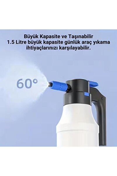 coofbe 1.5lt Yüksek Basınçlı Şarjlı Tam Otomatik Köpük Makinası Oto Yıkama Pompası Köpük Püskürtücü