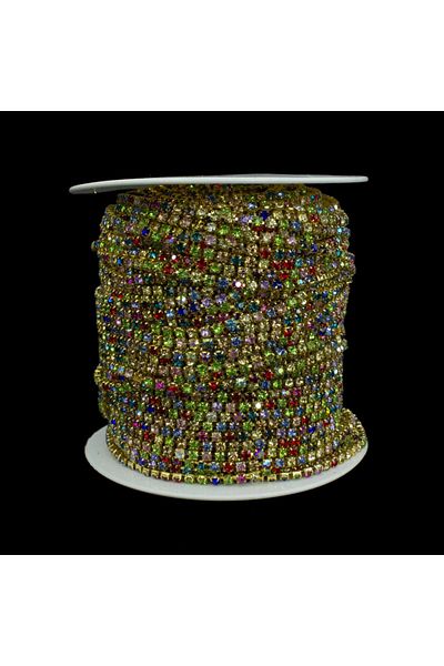Turgut Brode Crystal Stone Colorful Ribbon Ss12