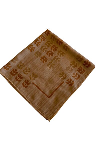 leillART Brown Patterned Cotton Women's Hair Bandana - Handmade