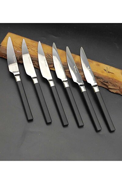 BRONDOFF Stayle Siyah Çelik 6 Adet Yemek Bıçak