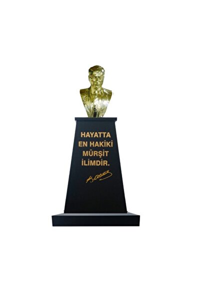 Atatürk Büstü (100cm Pirinç)+ Kaide (120cm)+ Alt Tabla Lise Modeli
