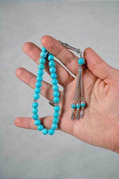 TESBİHKENTİ مسبحة من حجر الفيروز الطبيعي