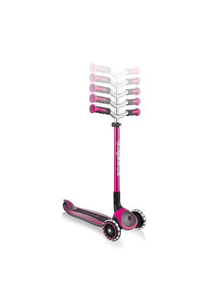 Globber Pink Master Lighted Foldable Scooter