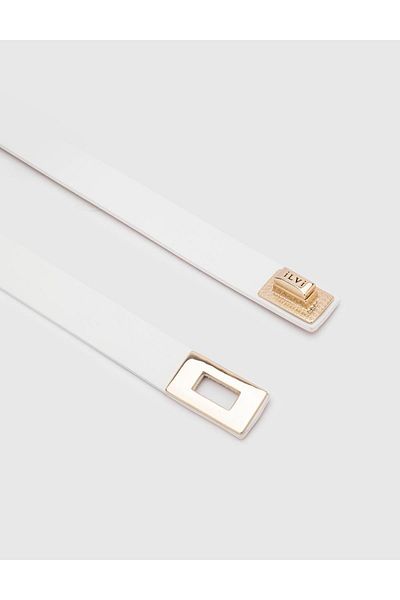 İLVİ White Genuine Leather Dickson Women's Belt
