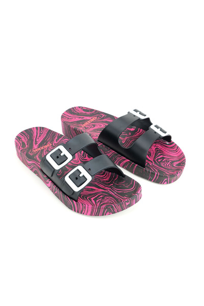 GEZER Дамски летни чехли с въздушен шарен мотив за дома, градината и банята, подходящи за мокър под