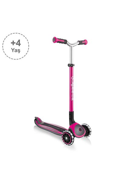 Globber Pink Master Lighted Foldable Scooter