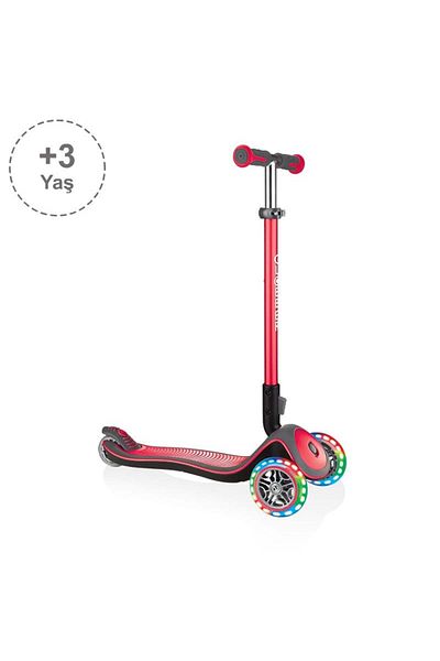 Globber Elite Deluxe Red Lighted Scooter