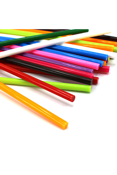 bidoluhobi Renkli Çubuk Silikon İnce 12 Adet