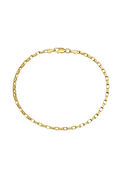 Altınkesesi 14 Ayar Altın Unisex Parlak Zincir Bileklik