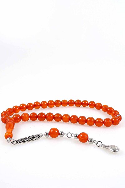 TESBİHKENTİ Mărgele de rugăciune de chihlimbar cu pulbere portocalie - cu mod...