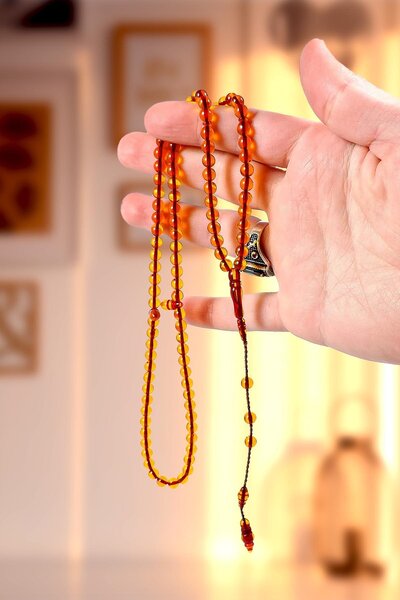 TESBİHKENTİ Günlük Kullanıma Uygun Sarı Renk 99'luk Namaz Tesbihi