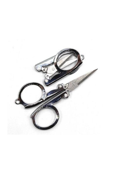 bidoluhobi Portable Silver - Foldable Scissors