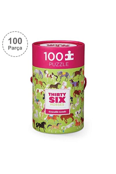 Crocodile Creek Puzzle - 100 Parça - Atlar