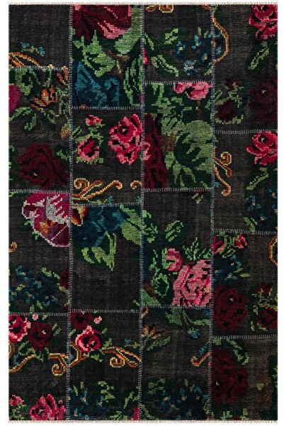 KilimistA EFES 2302 Patchwork Yumuşak Doku Leke Tutmayan Modern Halı Kilim