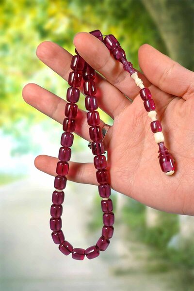 TESBİHKENTİ Mehmet Sancaktar Semnătură Senap Model Purple Color Fire Amber Ta...