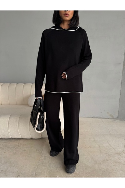 LOISY TRICO DETALIAT CU GLUGĂ PENTRU FEMEI SET DE SUS-DE jos