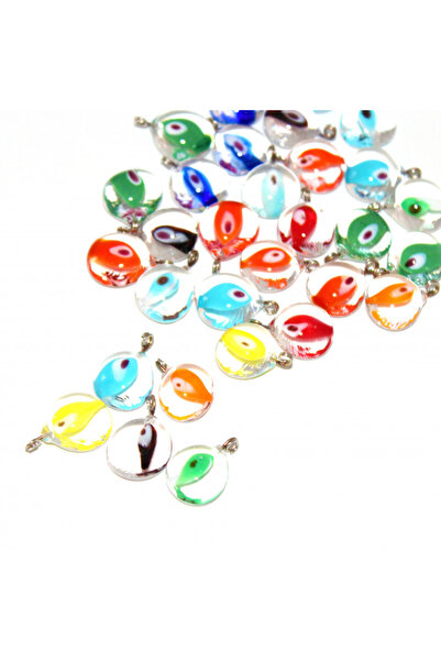 bidoluhobi Staklene perle za zlo oko, 10 komada, model 1