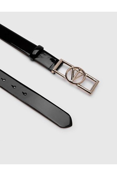 İLVİ Agathe Women's Belt Black Patent Leather