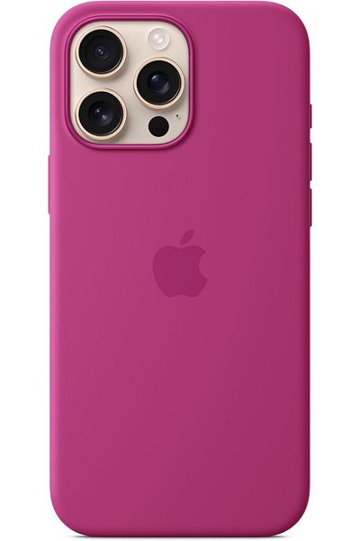 Apple iPhone 16 Pro Max Silicone Case with MagSafe - Fuchsia