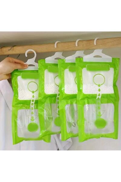 miatamer Nem Emici Askı Çanta(1 adet), Dolap içi Giysiler için Etkili Nem Kontrolü Sağlayan Higroskopik Çanta