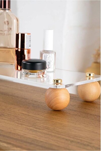 Hayveys كرة خشبية مستطيلة ذهبية اللون من زجاج شبكي Pinterest حامل منظم شفاف