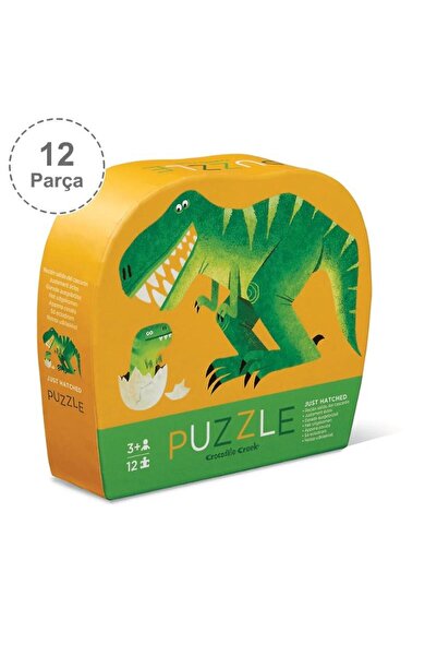 Crocodile Creek Mini Puzzle - 12 Parça - Dinozor Ve Yavrusu