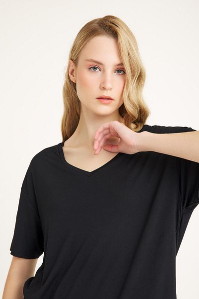 COTENCONCEPT Tricou de bază din bumbac cu decolteu în V