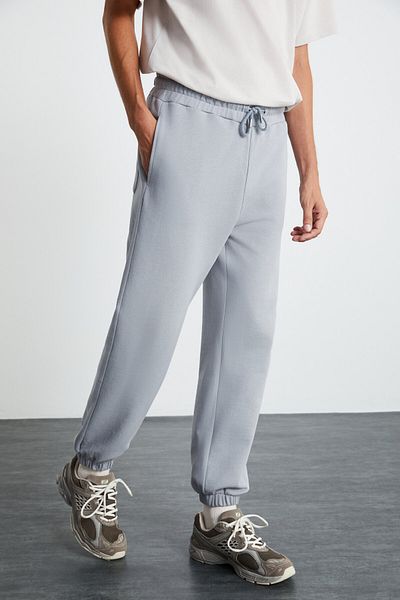 GRIMELANGE BRAYAN Herren-Jogginghose mit 3 Fäden, normaler Passform, elastischem Bein, Grau