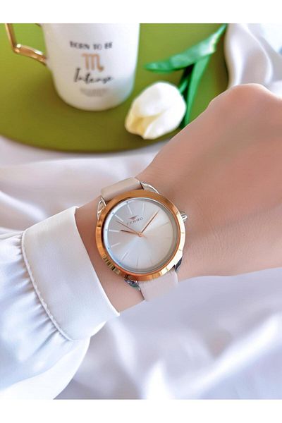 FERRO 3 Atm Water Resistant Leather Cord Women's Wristwatch and Bracelet Set - Bf002C1-Y