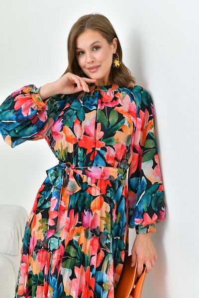 FTZ WOMEN Rochie de damă din șifon neagră 30871
