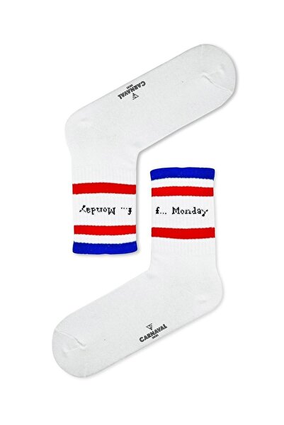 CARNAVAL SOCKS Fuck Monday Yazılı Desenli Renkli Spor Çorap