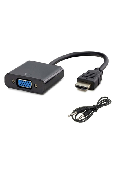 OEM Hdmı To Vga Hdmi To Vga Adaptör Ses Çıkışlı Çevirici Dönüştürücü 1035