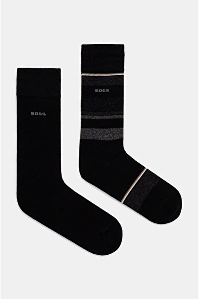 BOSS Erkek 2'li Bambu Siyah Çorap 50524321-001