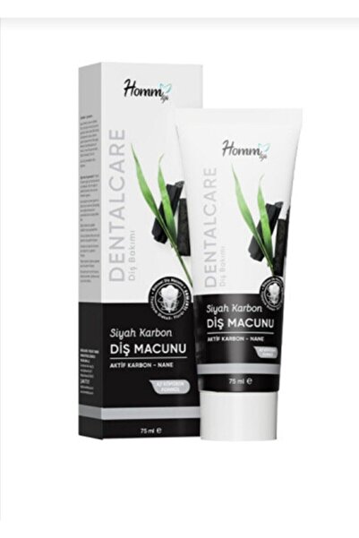 Homm Bitkisel Homm Lıfe Siyah Karbon Diş Macunu (Florür içermez)75 ml Diş Lekeleri Için