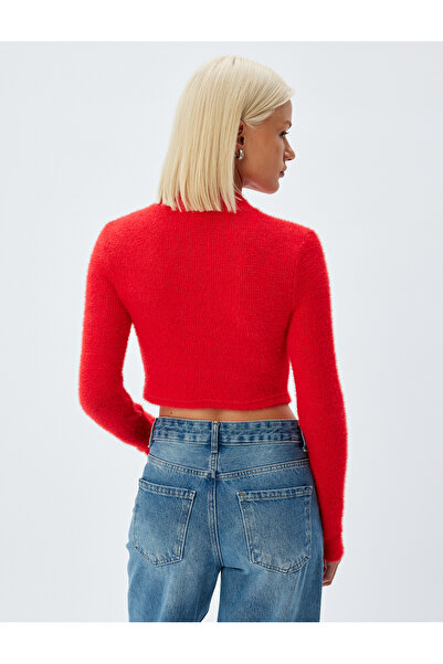 Koton Red Women's Sweater 5Wak30076Ek