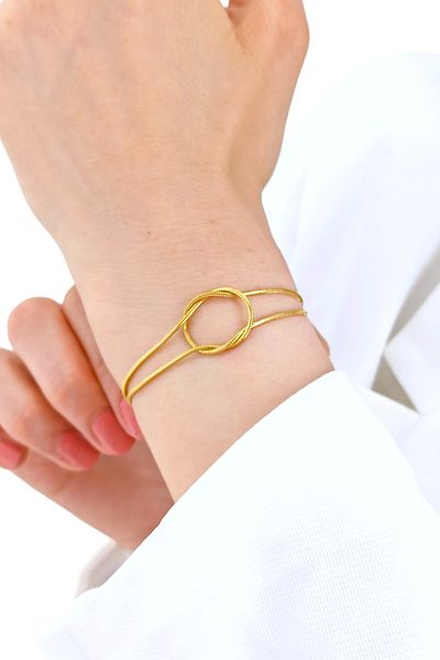 Çlk Accessories سلسلة ثعبان ذات عقدة رفيعة من الفولاذ