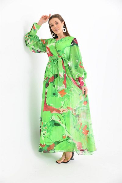 FTZ WOMEN Γυναικείο φόρεμα σιφόν Benetton 30405
