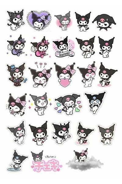 Sticksy Kuromi Stickerphone Laptop Notebook Tablet Notebook Flask Sticker Sticker St615